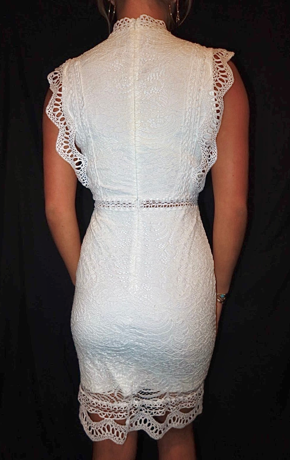 White Lace Bodycon Dress