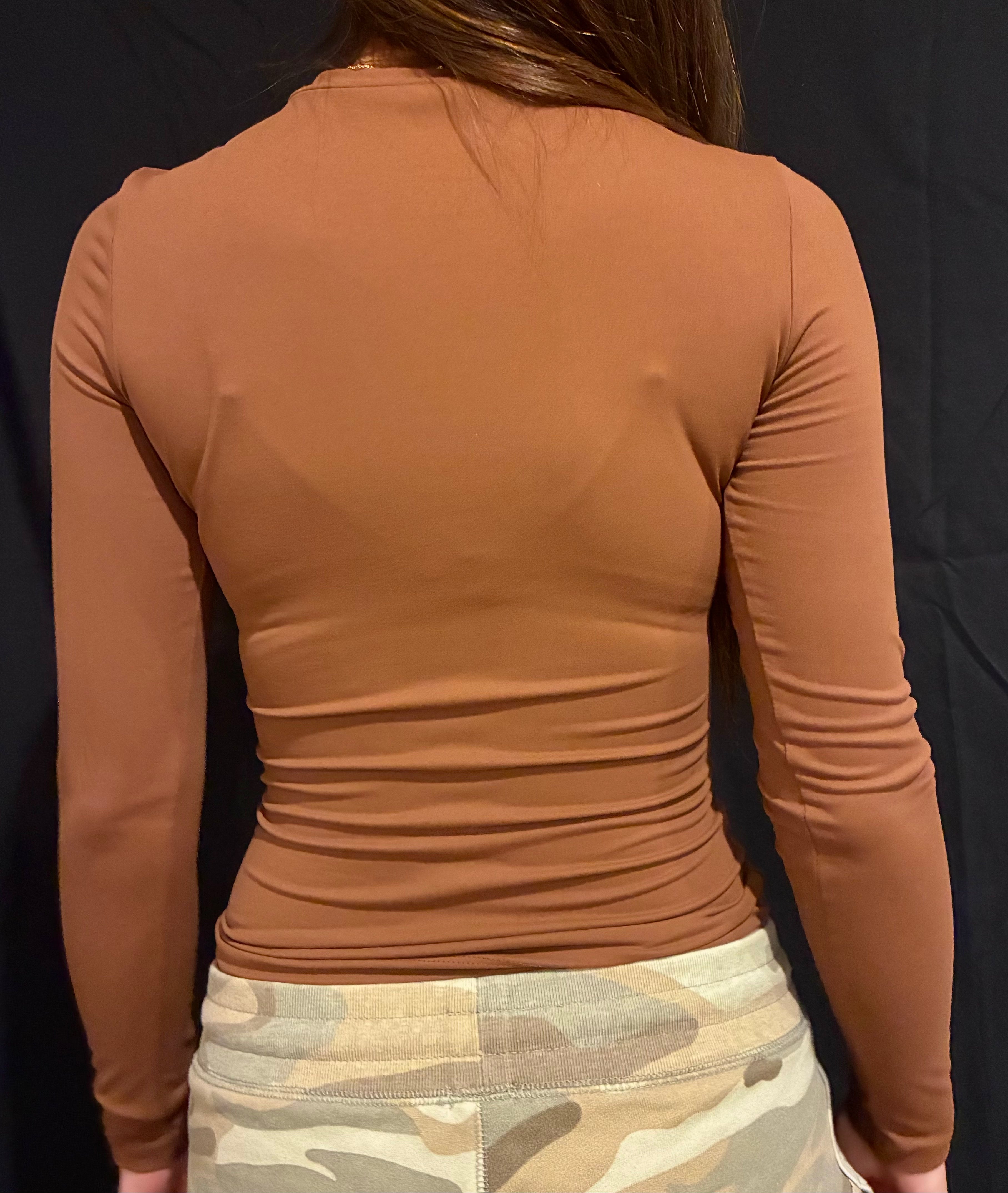 Brown long sleeve shirt