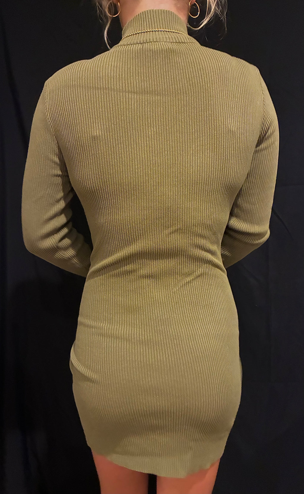 Green Turtleneck Dress
