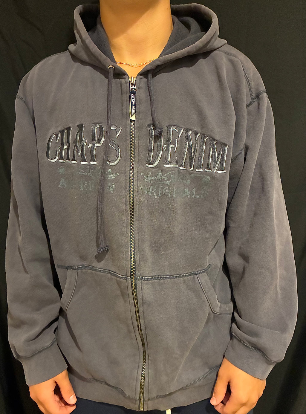 Chaps Denim Zip-Up